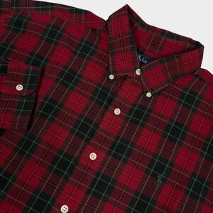 Polo Ralph Lauren Blake Shirt Mens XL Red Green Plaid Long Sleeve Button Down